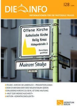 ISTUDIE "KIRCHE IM UMBRUCH - PROJEKTION 2060" IDEM CHARISMA DER IDEE NEUEN RAUM GEBEN IEINLADEND KIRCHE ZU SEIN, IST EINE HALTUNG I"MUT ZUR ...