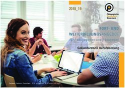 WEITERBILDUNGSANGEBOT - 2018_19 FORT- UND