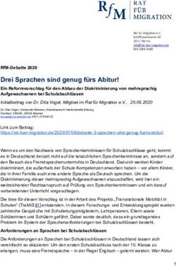 DREI SPRACHEN SIND GENUG F&Uuml;RS ABITUR! - RFM-DEBATTE 2020 - RAT F&Uuml;R MIGRATION