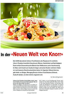 In der " Neuen Welt von Knorr"
