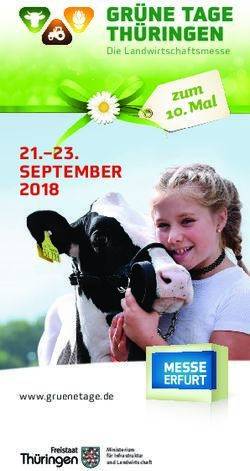 Mal 21.-23. SEPTEMBER 2018 - www.gruenetage.de - Grüne Tage Thüringen