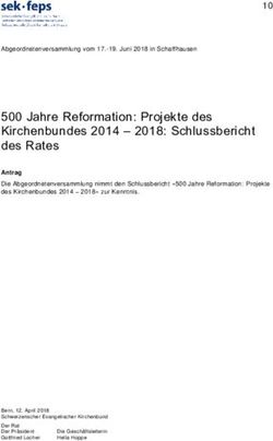 500 Jahre Reformation: Projekte des Kirchenbundes 2014 - 2018: Schlussbericht des Rates - Schweizerischer Evangelischer ...