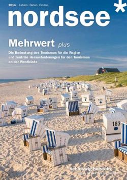 Mehrwert plus Die Bedeutung des Tourismus für die Region und zentrale Herausforderungen für den Tourismus an der Westküste