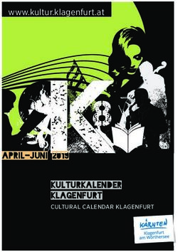 www.kultur.klagenfurt.at - KULTURKALENDER KLAGENFURT CULTURAL CALENDAR KLAGENFURT
