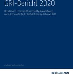 GRI-Bericht 2020 Bertelsmann Corporate Responsibility-Informationen nach den Standards der Global Reporting Initiative (GRI)