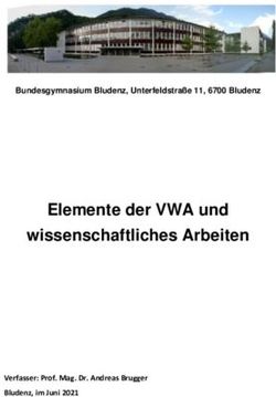 Elemente der VWA und wissenschaftliches Arbeiten - Verfasser: Prof. Mag. Dr. Andreas Brugger Bludenz, im Juni 2021