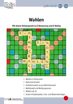 Wahlen Mit einem Schwerpunkt zu E-Democracy und E-Voting - polis aktuell