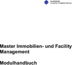 Master Immobilien- und Facility Management Modulhandbuch