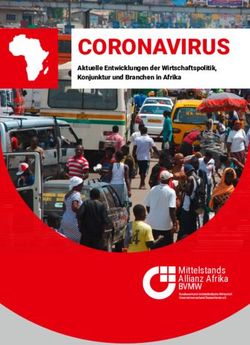 CORONAVIRUS - Mittelstands Allianz Afrika - Aktuelle Entwicklungen der Wirtschaftspolitik, Konjunktur und Branchen in Afrika - BVMW