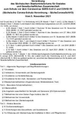 VERORDNUNG DES SÄCHSISCHEN STAATSMINISTERIUMS FÜR SOZIALES UND GESELLSCHAFTLICHEN ZUSAMMENHALT ZUM SCHUTZ VOR DEM CORONAVIRUS SARS-COV-2 UND ...