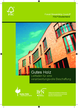 Gutes Holz Leitfaden für eine verantwortungsvolle Beschaffung - Forest Stewardship Council FSC Deutschland