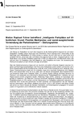 Motion Raphael Fuhrer betreffend "intelligente Parkpl&auml;tze auf &ouml;f- fentlichem Grund: Flexible Marktpreise und sozial-ausgleichende Verwendung der ...