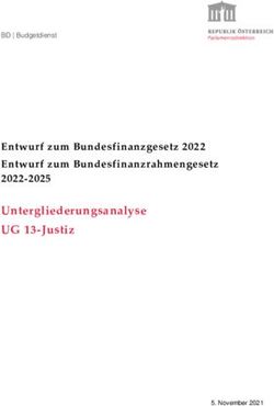 Untergliederungsanalyse UG 13-Justiz - Entwurf zum Bundesfinanzgesetz 2022 Entwurf zum Bundesfinanzrahmengesetz 2022-2025 - Parlament