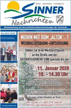 Aus dem Inhalt Wochenzeitung mit den amtlichen Bekanntmachungen der Gemeinde - Gemeinde Sinn