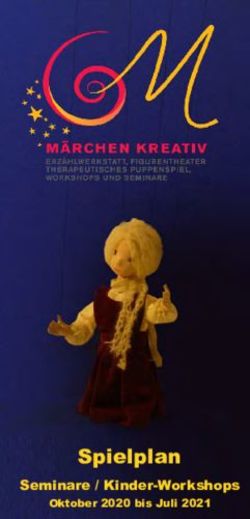 Spielplan Seminare / Kinder-Workshops - Oktober 2020 bis Juli 2021