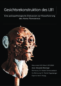 Gesichtsrekonstruktion des LB1 - Maturit&auml;tsarbeiten