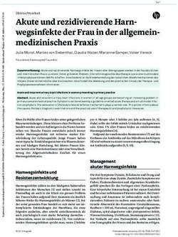 Akute und rezidivierende Harn-wegsinfekte der Frau in der allgemein-medizinischen Praxis - Spital ...