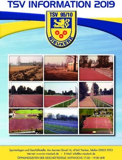 TSV INFORMATION 2019 - Sportanlagen und Gesch&auml;ftsstelle: Am Aermen D&uuml;wel 16, 47647 Kerken, Telefon 02833 3923 &Ouml;FFNUNGSZEITEN DER GESCH&Auml;FTSSTELLE: ...