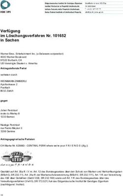 Verf&uuml;gung im L&ouml;schungsverfahren Nr. 101652 in Sachen