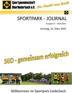 SPORTPARK - JOURNAL - Willkommen im Sportpark Liederbach - Sonntag, 15. März 2020 - SG ...
