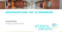AUSSCHUSSSITZUNG DES ELTERNVEREINS - Schuljahr 2020/21 Dienstag, 22. September 2020 - Polgargym