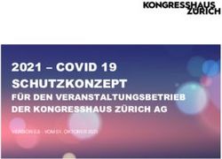 SCHUTZKONZEPT F&Uuml;R DEN VERANSTALTUNGSBETRIEB 2021 - COVID 19 - SGH-/SGHR-Kongresse