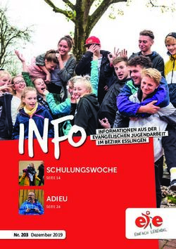 SCHULUNGSWOCHE ADIEU INFORMATIONEN AUS DER IM BEZIRK ESSLINGEN - EVANGELISCHEN JUGENDARBEIT - Evangelisches Jugendwerk