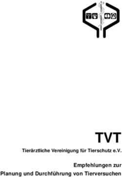 TVT Tier&auml;rztliche Vereinigung f&uuml;r Tierschutz e.V. Empfehlungen zur Planung und Durchf&uuml;hrung von Tierversuchen