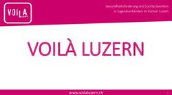 VOIL&Agrave; LUZERN www.voilaluzern.ch - Gesundheitsf&ouml;rderung und Suchtpr&auml;vention in Jugendverb&auml;nden im Kanton Luzern
