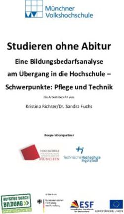 Studieren ohne Abitur - Eine Bildungsbedarfsanalyse am &Uuml;bergang in die Hochschule - Schwerpunkte: Pflege und Technik - Hochschule M&uuml;nchen