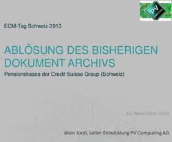ABL&Ouml;SUNG DES BISHERIGEN DOKUMENT ARCHIVS - Pensionskasse der Credit Suisse Group (Schweiz)