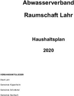 Abwasserverband Raumschaft Lahr - Haushaltsplan 2020