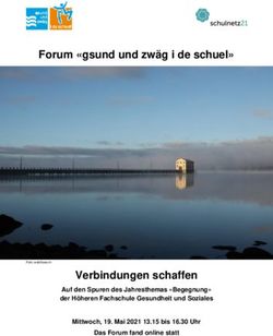 Forum "gsund und zwäg i de schuel" - Verbindungen schaffen Auf den Spuren des Jahresthemas "Begegnung" der Höheren Fachschule Gesundheit und ...