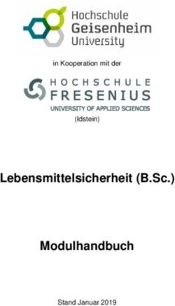 Lebensmittelsicherheit (B.Sc.) Modulhandbuch - in Kooperation mit der (Idstein) - Stand Januar 2019 - Hochschule ...
