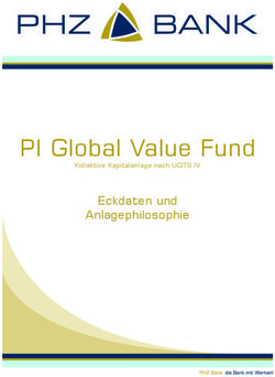 PI Global Value Fund Eckdaten und Anlagephilosophie - Kollektive Kapitalanlage nach UCITS IV