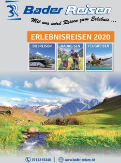 ERLEBNISREISEN 2020 BUSREISEN RADREISEN - Informa