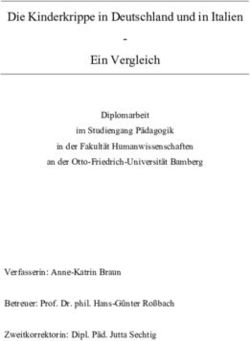 Die Kinderkrippe in Deutschland und in Italien Ein Vergleich - Universität ...