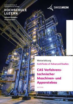 CAS Verfahrens-technischer Maschinen- und Apparatebau - Weiterbildung Certificate of Advanced Studies - Swissmem