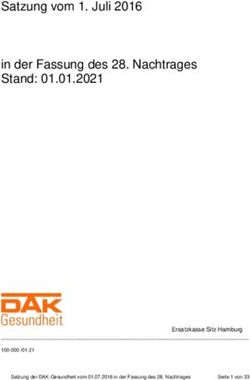 Satzung vom 1. Juli 2016 in der Fassung des 28. Nachtrages Stand: 01.01.2021