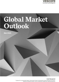 Global Market Outlook - Mai 2021 - Asset Management - Vontobel Asset Management