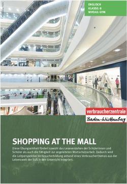 SHOPPING AT THE MALL - Verbraucherzentrale Baden-Württemberg