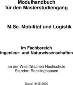 Modulhandbuch für den Masterstudiengang M.Sc. Mobilität und Logistik - im Fachbereich Ingenieur- und Naturwissenschaften