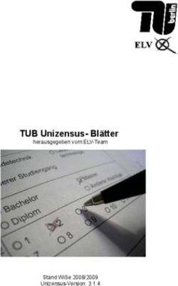TUB UNIZENSUS-BLÄTTER - HERAUSGEGEBEN VOM ELV-TEAM - STAND WISE 2008/2009 UNIZENSUS-VERSION: 3.1.4