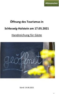 Öffnung des Tourismus in Schleswig-Holstein am 17.05.2021 - Handreichung für Gäste