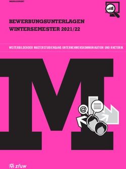 BEWERBUNGSUNTERLAGEN WINTERSEMESTER 2021/22 - WEITERBILDENDER MASTERSTUDIENGANG UNTERNEHMENSKOMMUNIKATION UND RHETORIK