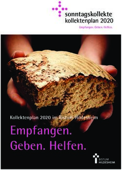 Empfangen. Geben. Helfen - sonntagskollekte kollektenplan 2020 - Bistum Hildesheim