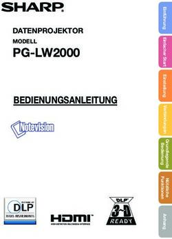 PG-LW2000 BEDIENUNGSANLEITUNG - DATENPROJEKTOR