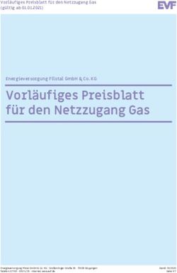 Vorläufiges Preisblatt für den Netzzugang Gas - EVF ...
