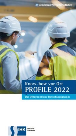PROFILE 2022 Know-how vor Ort - Das Unternehmens-Besuchsprogramm - IHK Mittlerer Niederrhein
