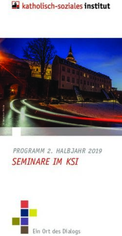 SEMINARE IM KSI PROGRAMM 2. HALBJAHR 2019 - Ein Ort des Dialogs - Erzbistum Köln